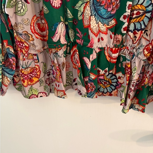 NATURAL LIFE Multicolor Floral Blouse with Tassels - Picture 5 of 6